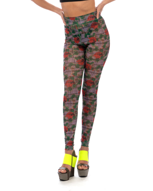 Henrik Vibskov | Mesh Leggings Dots Orange / Lavender - Concrete