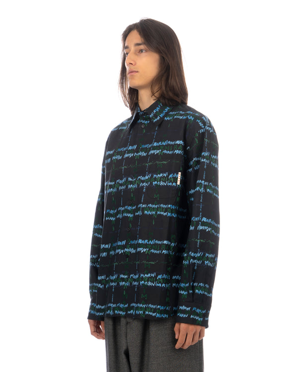 Marni | Crossroads Poplin Shirt Black - Concrete
