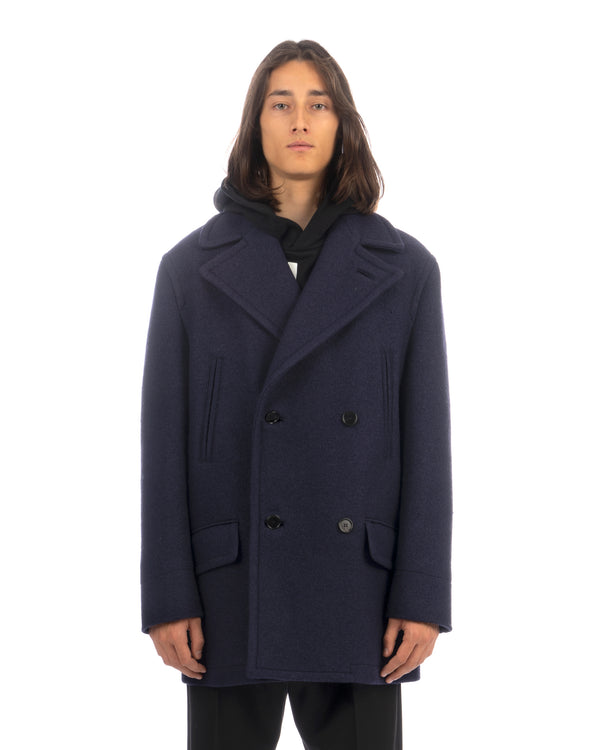 Marni | Felted Boucle' Coat Ink - Concrete