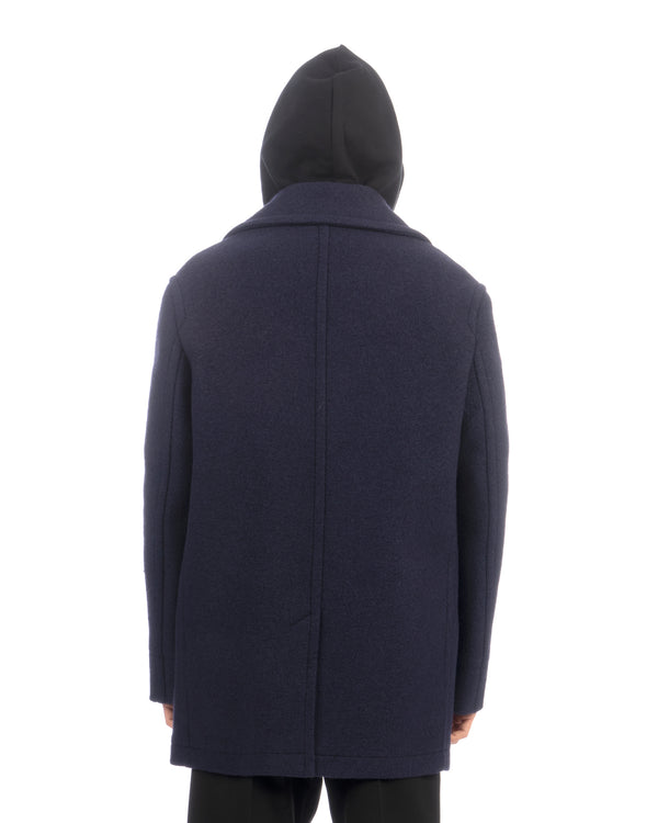 Marni | Felted Boucle' Coat Ink - Concrete
