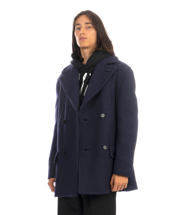 Marni | Felted Boucle' Coat Ink - Concrete