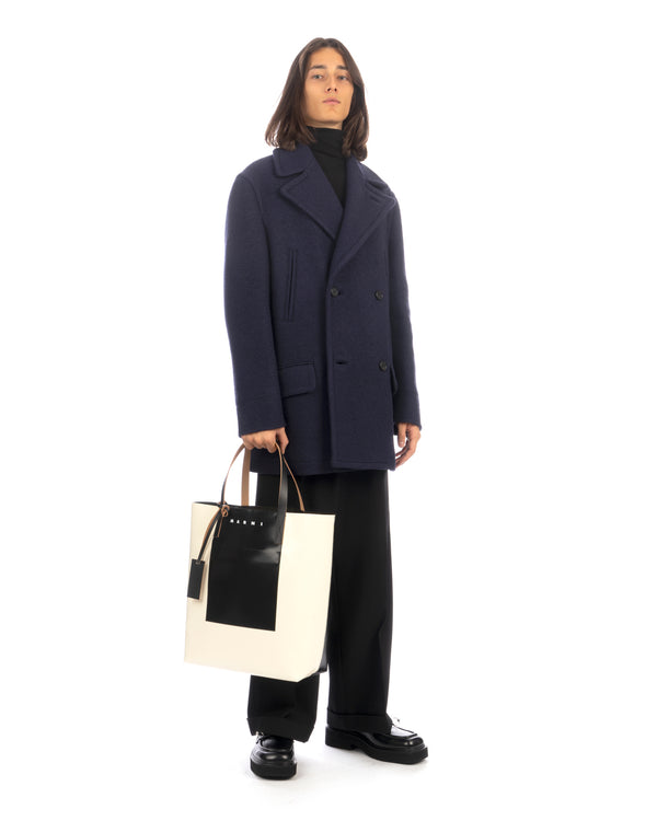 Marni | Felted Boucle' Coat Ink - Concrete