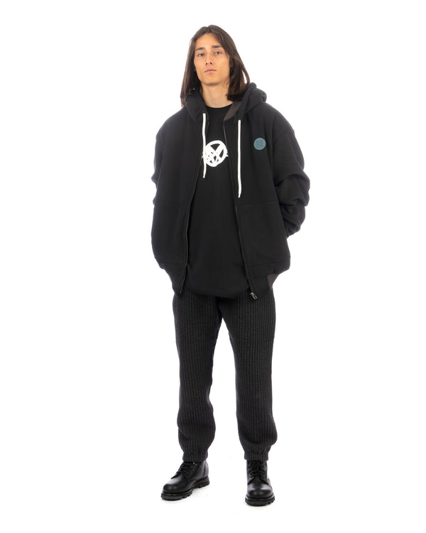 FACETASM | U Super Big Hoodie Black - Concrete