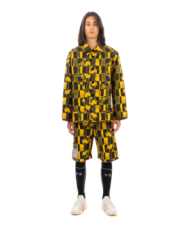 Henrik Vibskov | Wheel Quilt Shorts Yellow / Black - Concrete