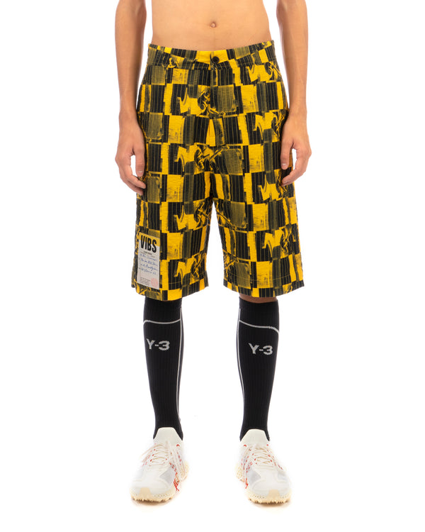 Henrik Vibskov | Wheel Quilt Shorts Yellow / Black - Concrete