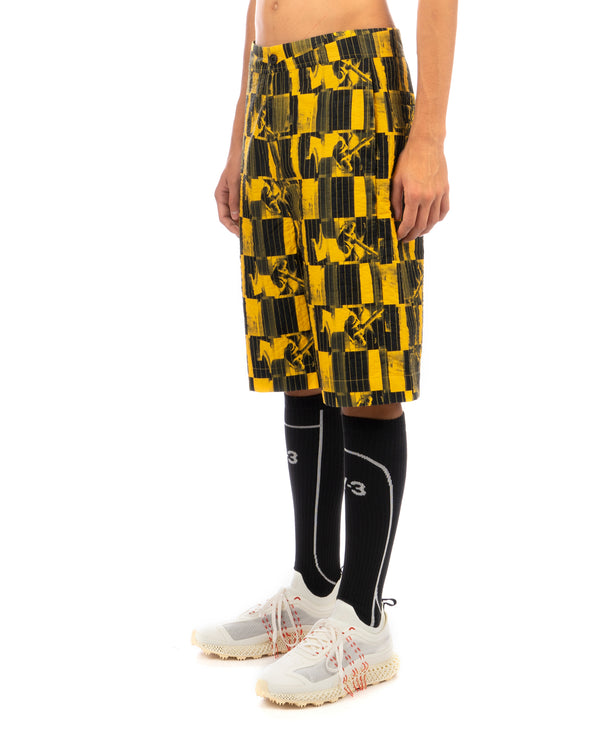 Henrik Vibskov | Wheel Quilt Shorts Yellow / Black - Concrete