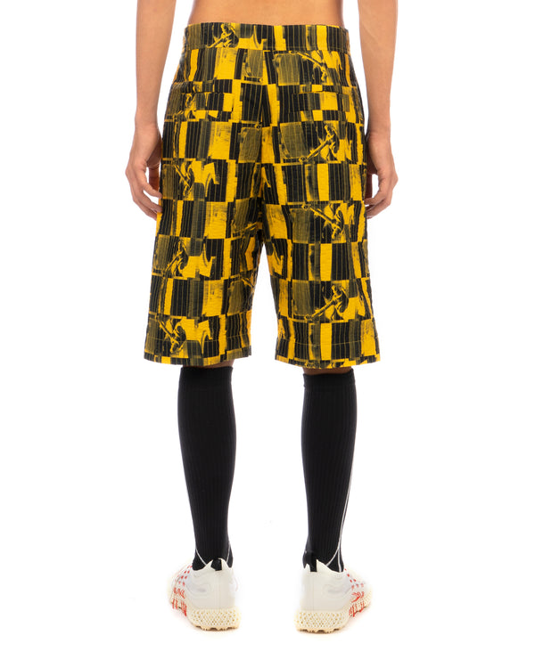 Henrik Vibskov | Wheel Quilt Shorts Yellow / Black - Concrete