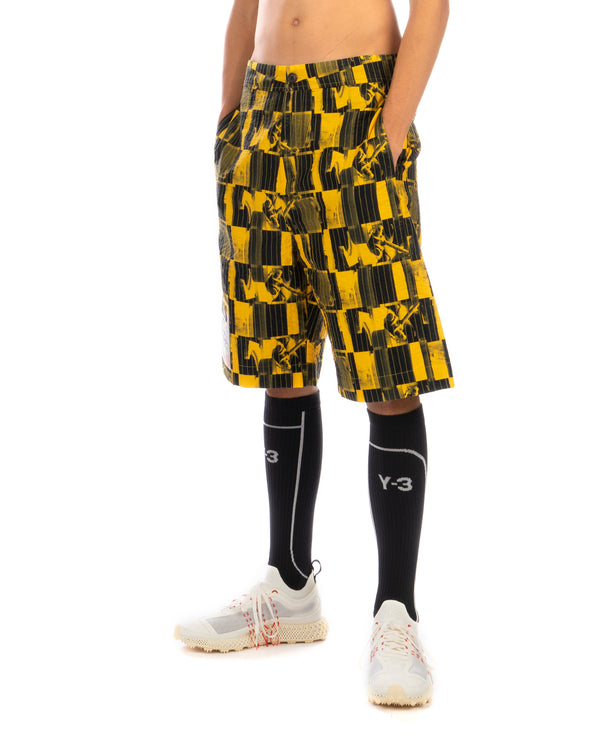 Henrik Vibskov | Wheel Quilt Shorts Yellow / Black - Concrete