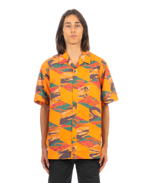 maharishi | 4000 Harlequin Camo Camp Shirt Blaze - Concrete