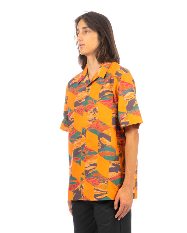 maharishi | 4000 Harlequin Camo Camp Shirt Blaze - Concrete