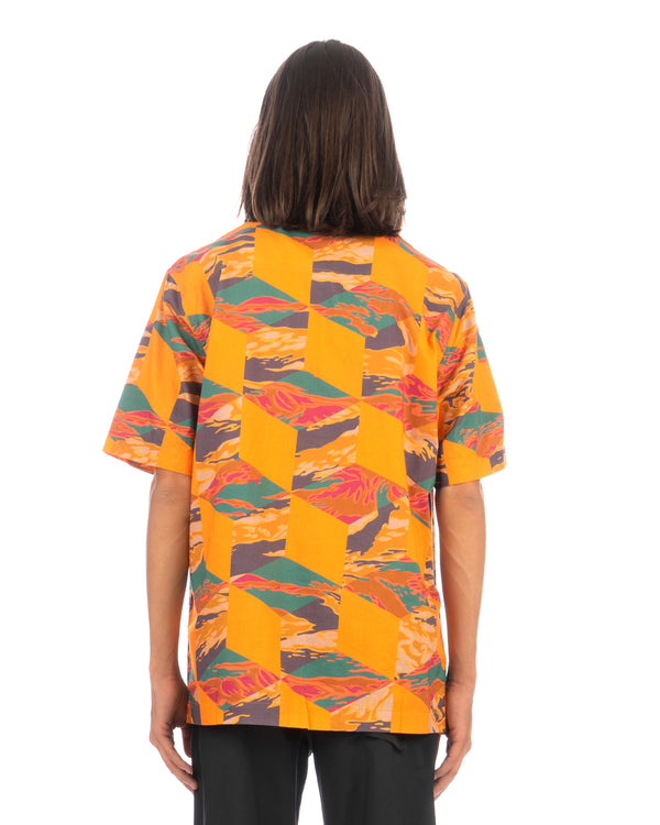 maharishi | 4000 Harlequin Camo Camp Shirt Blaze - Concrete
