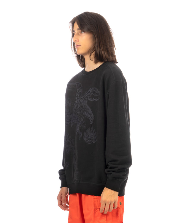 maharishi | 4102 Winter Eagle Embroidered Crewneck Black - Concrete