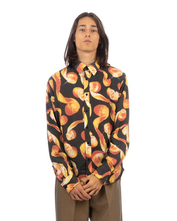 VIKTOR&ROLF | 80s Orange Print Shirt Black - Concrete