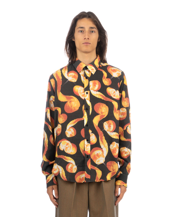 VIKTOR&ROLF | 80s Orange Print Shirt Black - Concrete
