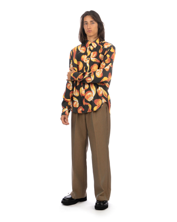 VIKTOR&ROLF | 80s Orange Print Shirt Black - Concrete
