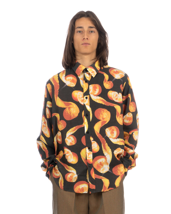 VIKTOR&ROLF | 80s Orange Print Shirt Black - Concrete