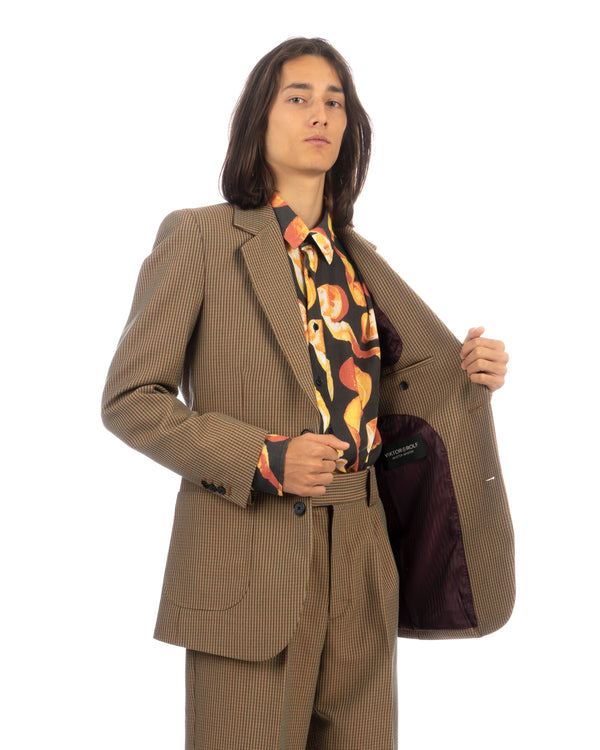 VIKTOR&ROLF | Japanese Check Blazer Beige - Concrete