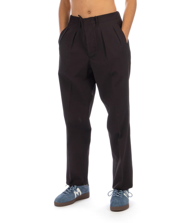 Haversack | Impleat Narrow Straight Pants Black - Concrete