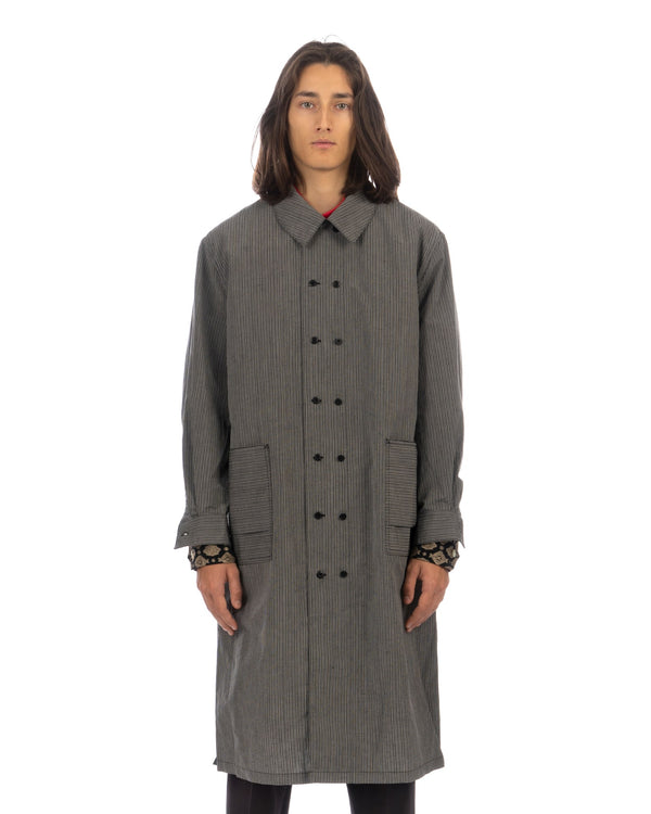 Haversack | French Collar Shirt Coat Gray - Concrete