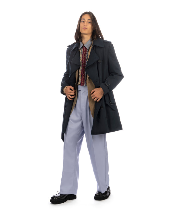 VIKTOR&ROLF | Double-Breasted Trench Coat Navy - Concrete
