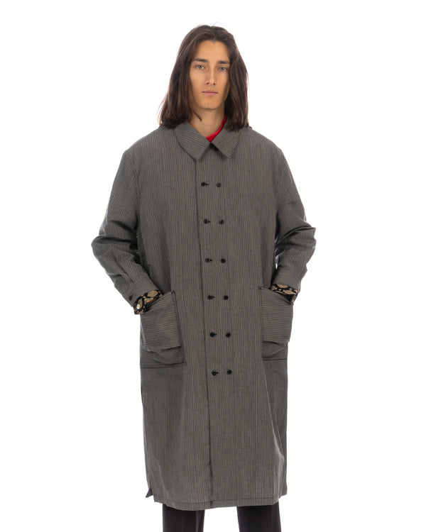 Haversack | French Collar Shirt Coat Gray - Concrete