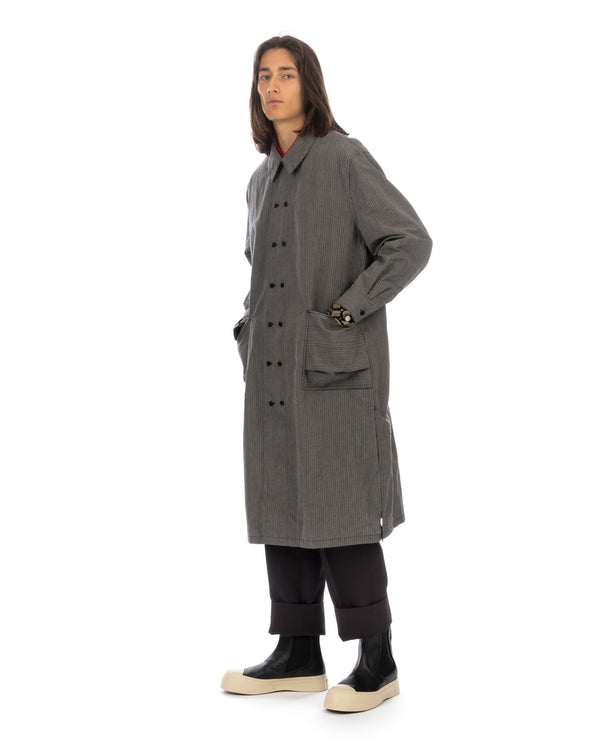 Haversack | French Collar Shirt Coat Gray - Concrete