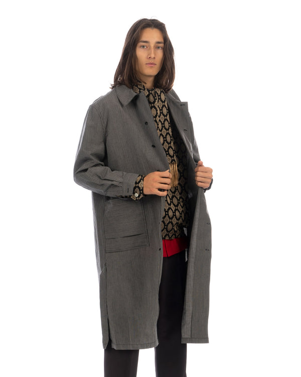Haversack | French Collar Shirt Coat Gray - Concrete