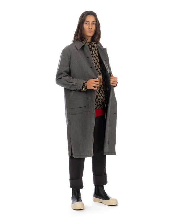 Haversack | French Collar Shirt Coat Gray - Concrete