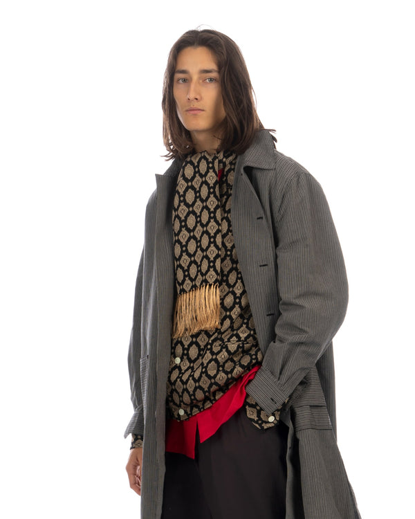 Haversack | French Collar Shirt Coat Gray - Concrete