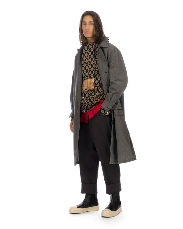 Haversack | Impleat Narrow Straight Pants Black - Concrete