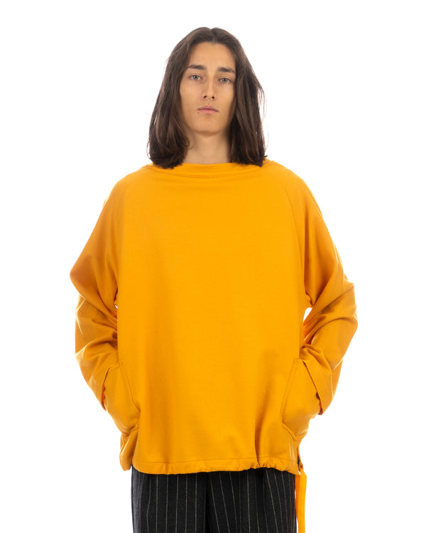 Haversack | Wide Neck Sweater Yellow - Concrete