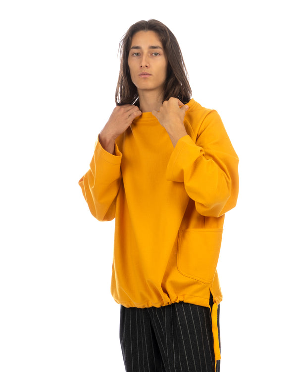 Haversack | Wide Neck Sweater Yellow - Concrete