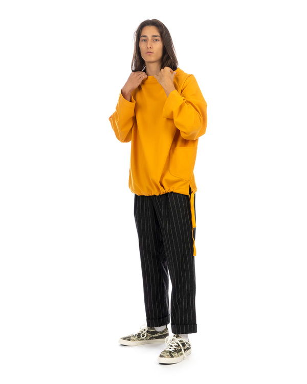 Haversack | Wide Neck Sweater Yellow - Concrete