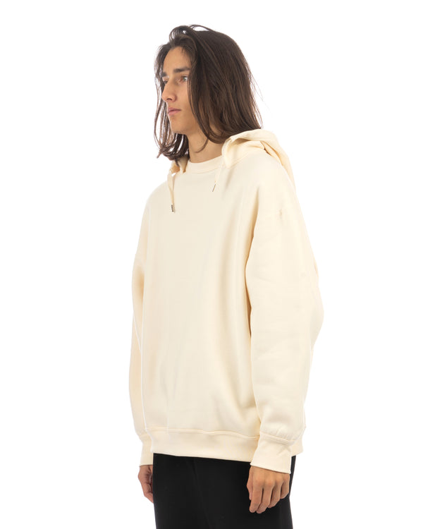 Haversack | Retro Loose Fit Hoodie Cream - Concrete