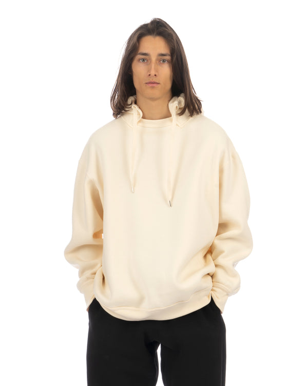 Haversack | Retro Loose Fit Hoodie Cream - Concrete