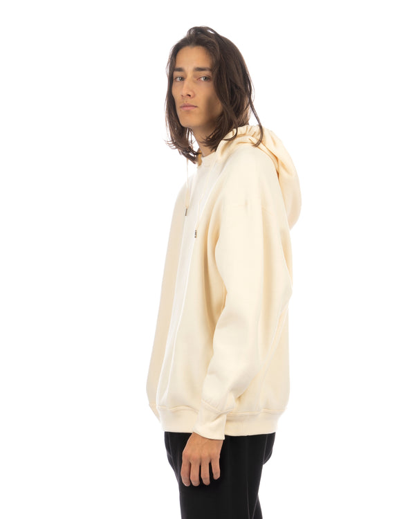 Haversack | Retro Loose Fit Hoodie Cream - Concrete