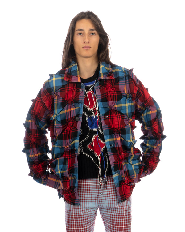 Charles Jeffrey LOVERBOY | Spikey WW Jacket Maclachlan Tartan - Concrete