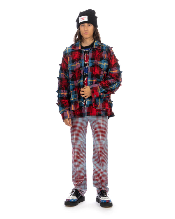 Charles Jeffrey LOVERBOY | Spikey WW Jacket Maclachlan Tartan - Concrete