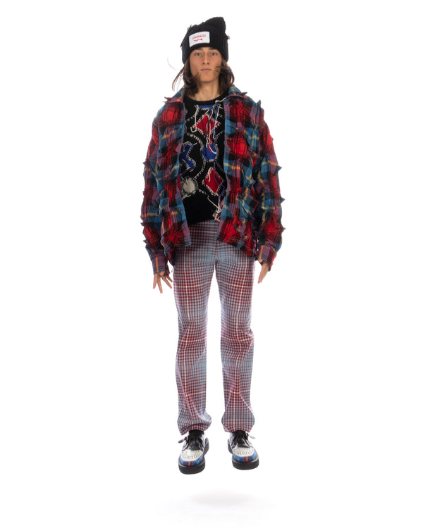 Charles Jeffrey LOVERBOY | Spikey WW Jacket Maclachlan Tartan - Concrete