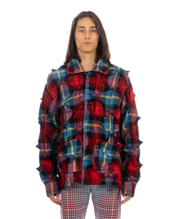 Charles Jeffrey LOVERBOY | Spikey WW Jacket Maclachlan Tartan - Concrete