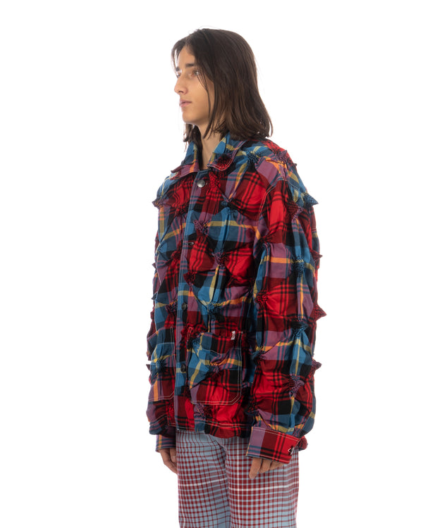 Charles Jeffrey LOVERBOY | Spikey WW Jacket Maclachlan Tartan - Concrete