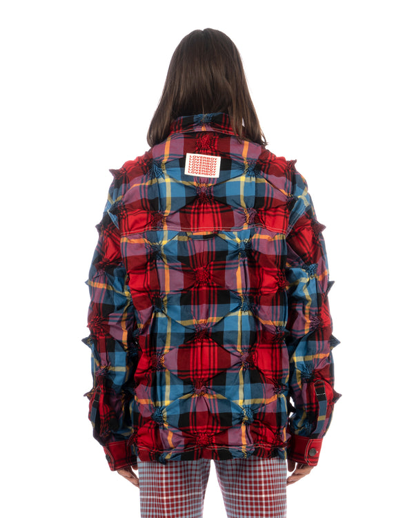 Charles Jeffrey LOVERBOY | Spikey WW Jacket Maclachlan Tartan - Concrete