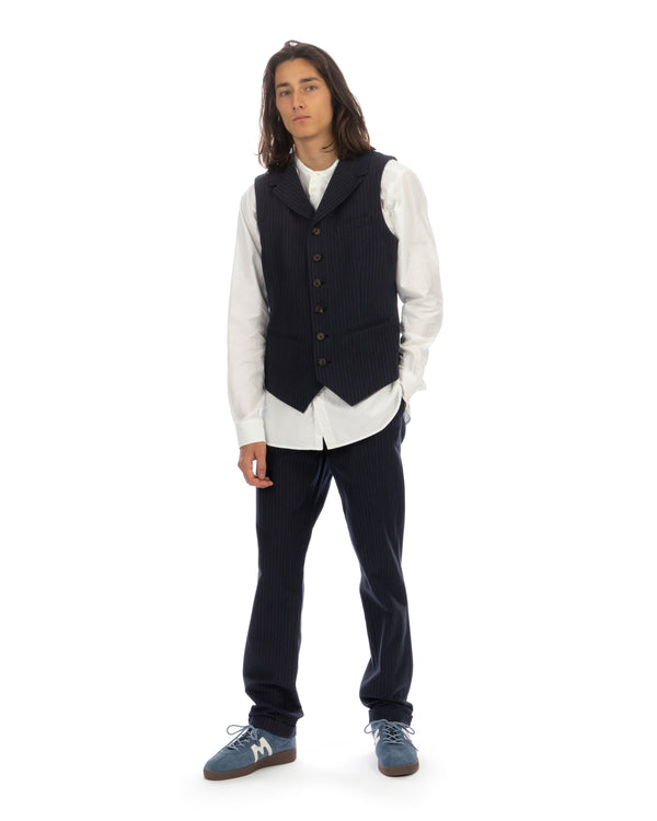 Hansen | 'Ante' Collarless Shirt White - Concrete