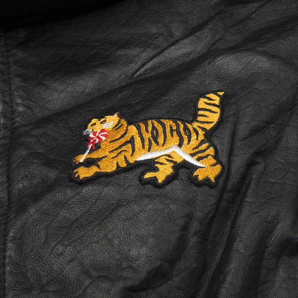 Ground Zero | Patches Leather Jacket Black - Concrete