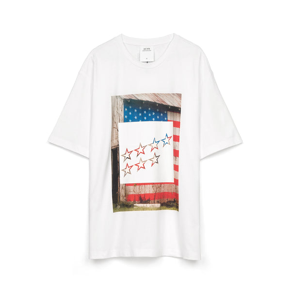 Calvin Klein Jeans Est. 1978 Stars Landscape T-Shirt Bright White - Concrete
