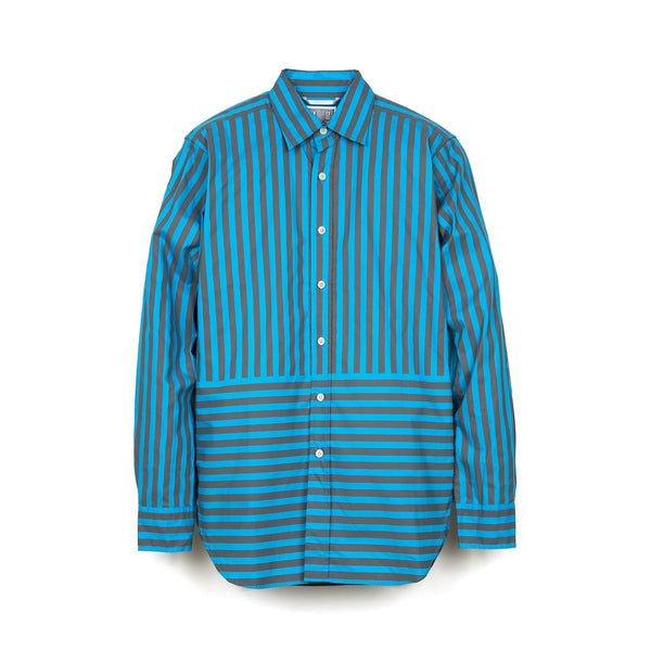 C.E. Cav Empt Striped Shirt Navy - Concrete