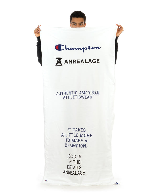 ANREALAGE | x Champion Name Blanket White - Concrete