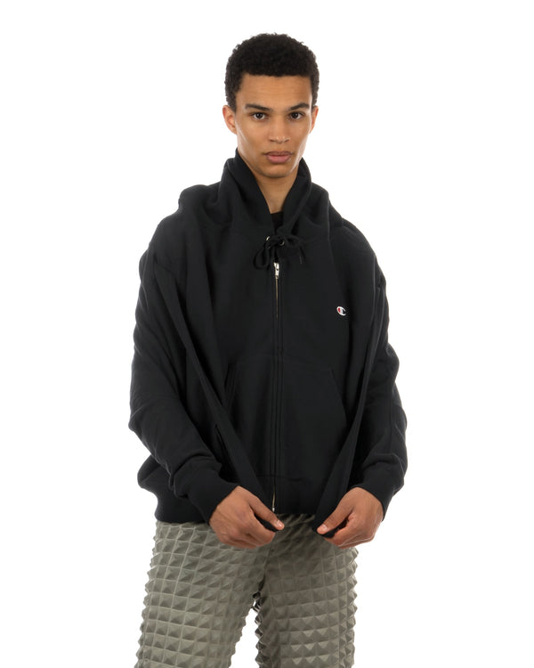 ANREALAGE | x Champion Reverse Weave® Zip Hoodie Black - Concrete