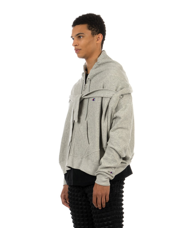 ANREALAGE | x Champion Reverse Weave® Zip Hoodie Gray - Concrete