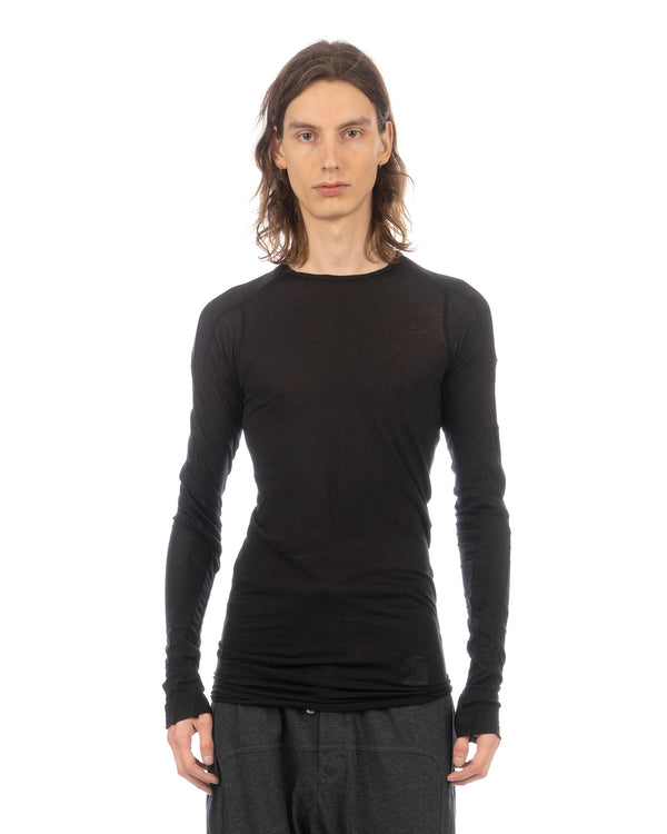 DRKSHDW by Rick Owens | Scarification LS T-Shirt Black - Concrete